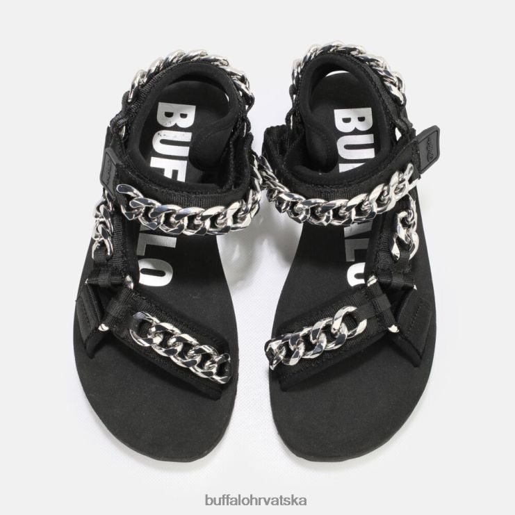 crno Buffalo veganske sandale s platformom od kadulje |sandale TDD6T922